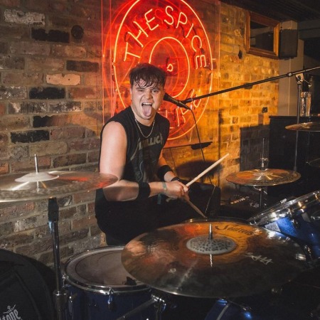 Eliza Dobson's boyfriend Seb Hiom is a drummer in Edge Band.